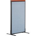 Global Equipment Interion    Deluxe Freestanding Office Partition Panel, 24-1/4"W x 43-1/2"H, Blue 694652FBL